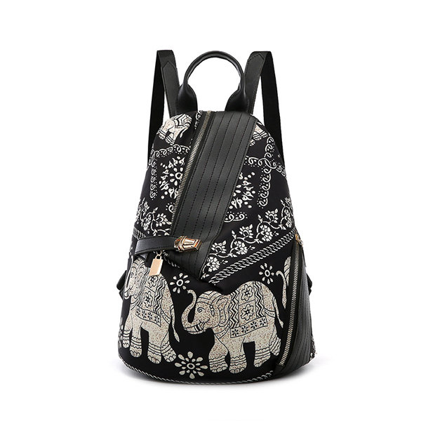 Leisure Print Multi-function Travel Anti-theft Backpack Shoulder Bag For Women