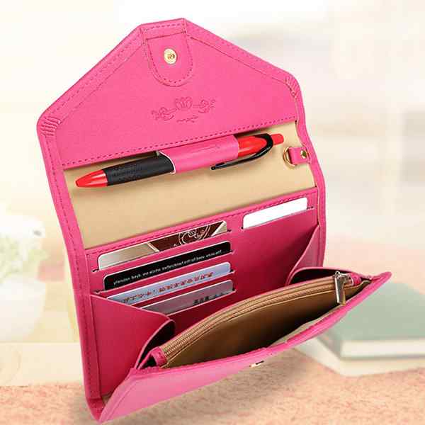 Women PU Leather Card Holders Passport Wallet Purse Business Clutches Bags