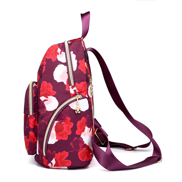 Women Nylon Starry Sky Pattern Backpack Outdoor Shoulder Bag Travel Bag