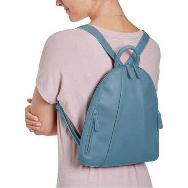 Women Casual PU Faux Leather Zipper Multi-carry Backpack