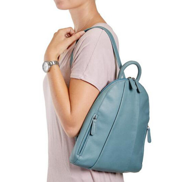 Women Casual PU Faux Leather Zipper Multi-carry Backpack