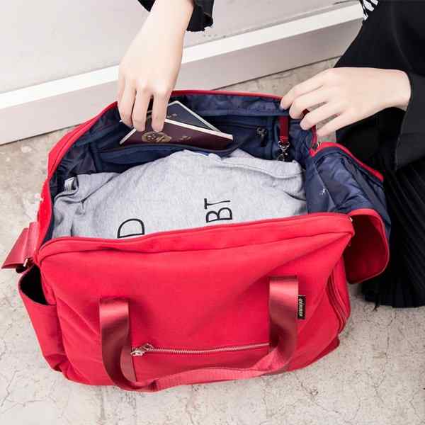 Women Nylon Large Capacity Duffle Bag Travel Storage Bag