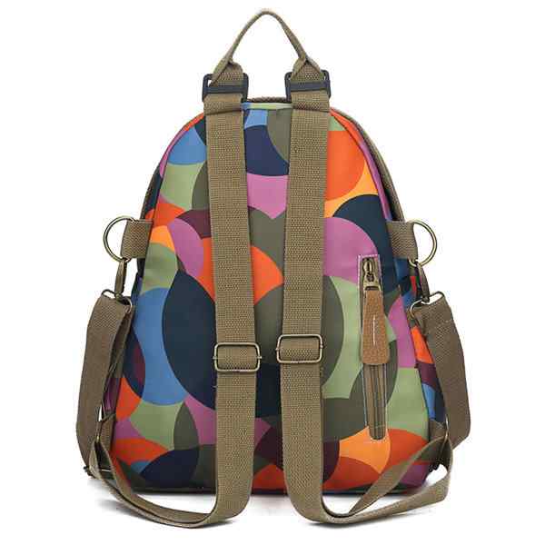 Women Elephant Print Travel Backpack National Shoulder Bag